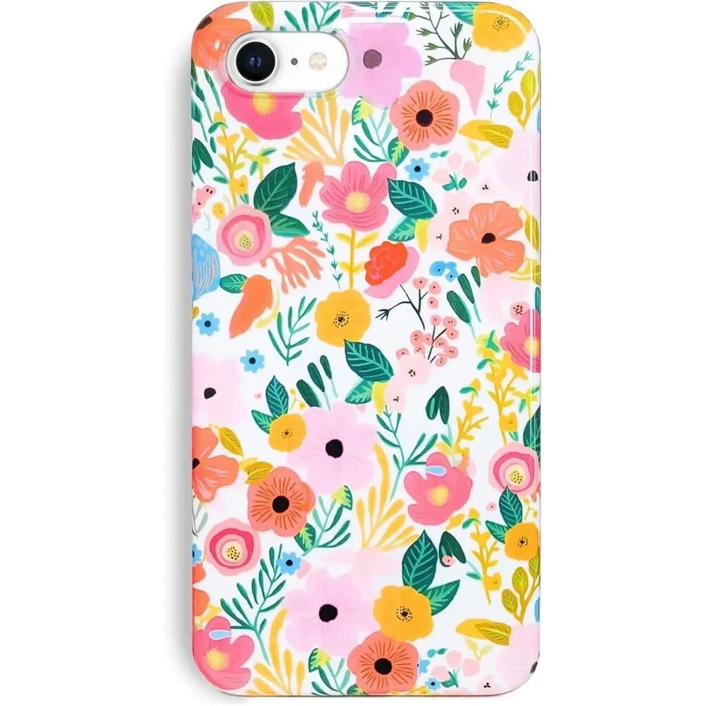 iPhone SE 2020 & 8/7 Case, Soft Shockproof/ Garden Flower Pattern Slim Fit